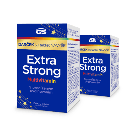 GS Extra Strong Multivitamín, 2× 100 + 30 tabliet, darčekové balenie 2024