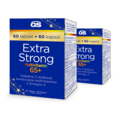 GS Extra Strong Multivitamín 65+, 2× 60 tabliet a 60 kapsúl, darčekové balenie 2024