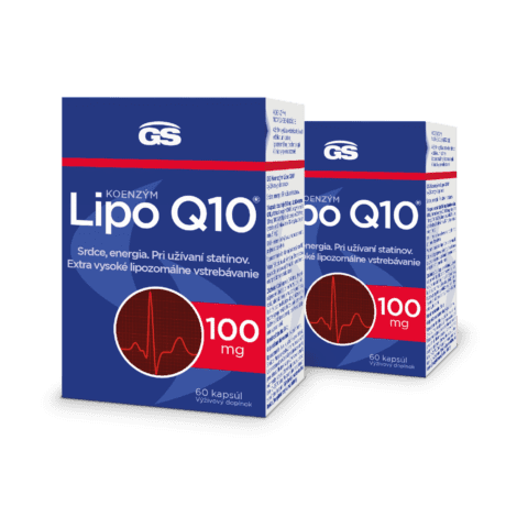 GS Koenzým Lipo Q10, 100 mg, 2× 60 kapsúl