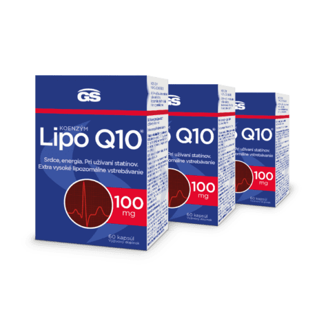 GS Koenzým Lipo Q10, 100 mg, 3× 60 kapsúl