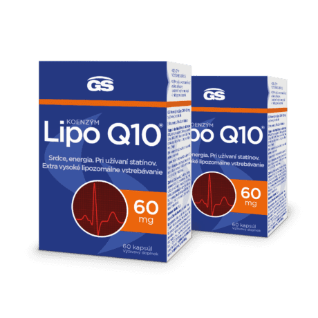 GS Koenzým Lipo Q10, 60 mg, 2× 60 kapsúl