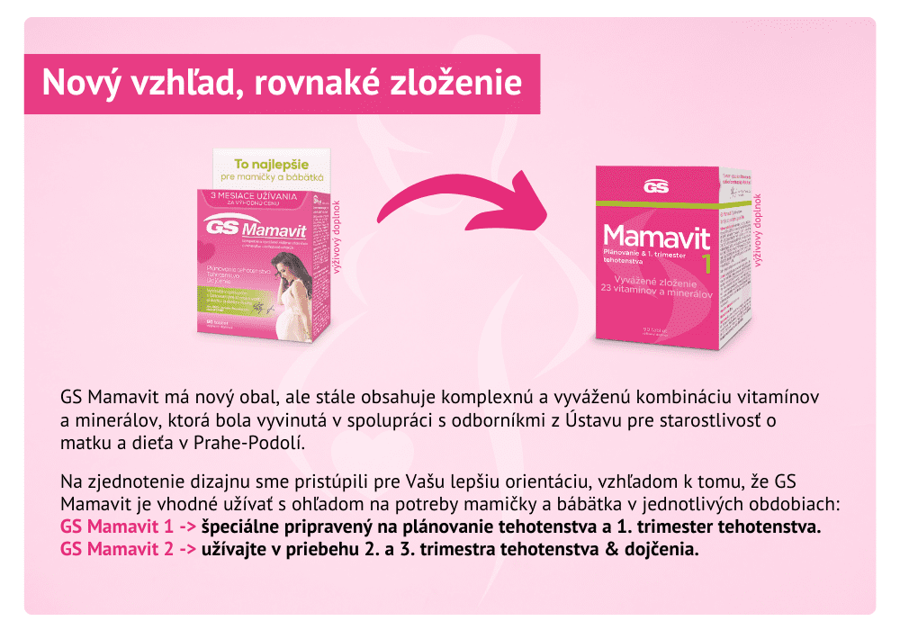 GS Mamavit - Nový vzhľad, rovnaké zloženie