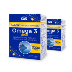 GS Omega 3 CITRUS, 2× 100 + 70 kapsúl, darčekové balenie 2024