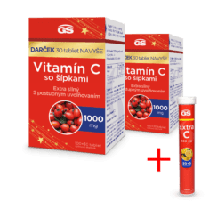 GS Vitamín C 1000 so šípkami, 2× 130 tabliet, darčekové balenie 2024