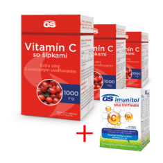 GS Vitamín C 1000 so šípkami, 3 x 120 tabliet