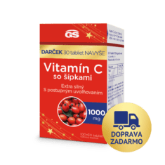 GS Vitamín C 1000 so šípkami, 100 + 30 tabliet, darčekové balenie 2024