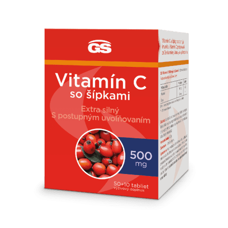 GS Vitamín C 500 so šípkami, 60 tabliet